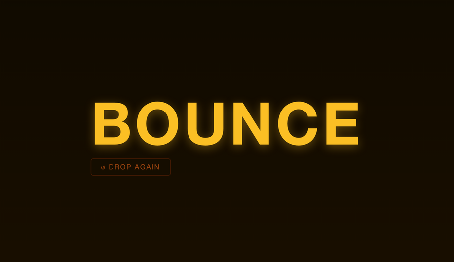 CSS Elastic Bounce Text Animation — preview