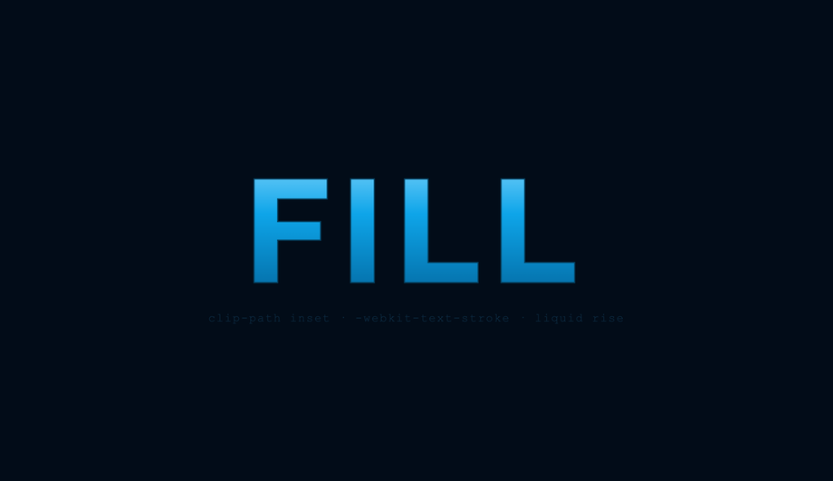 CSS Liquid Fill Text Animation — preview