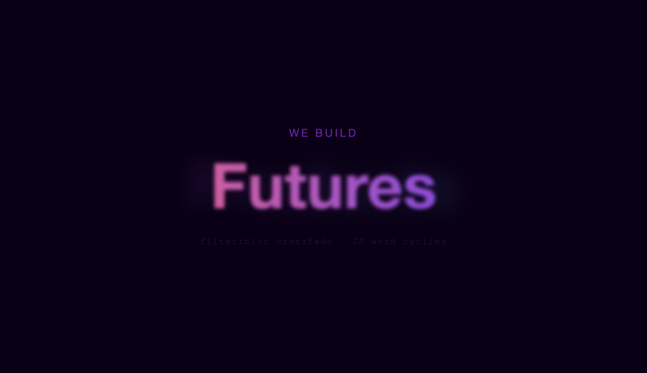 CSS Morphing Text Animation — preview