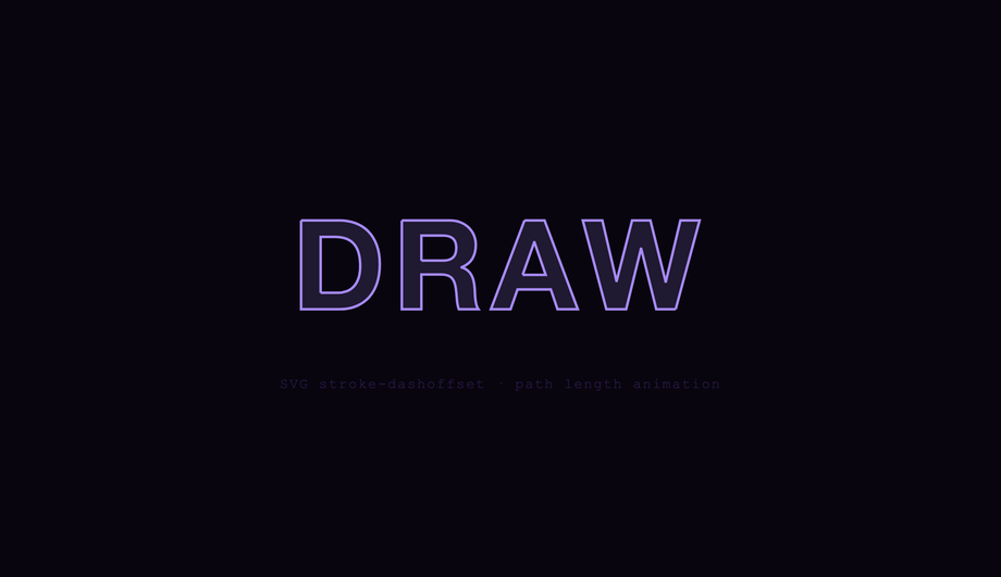 CSS Text Stroke Draw Animation — preview