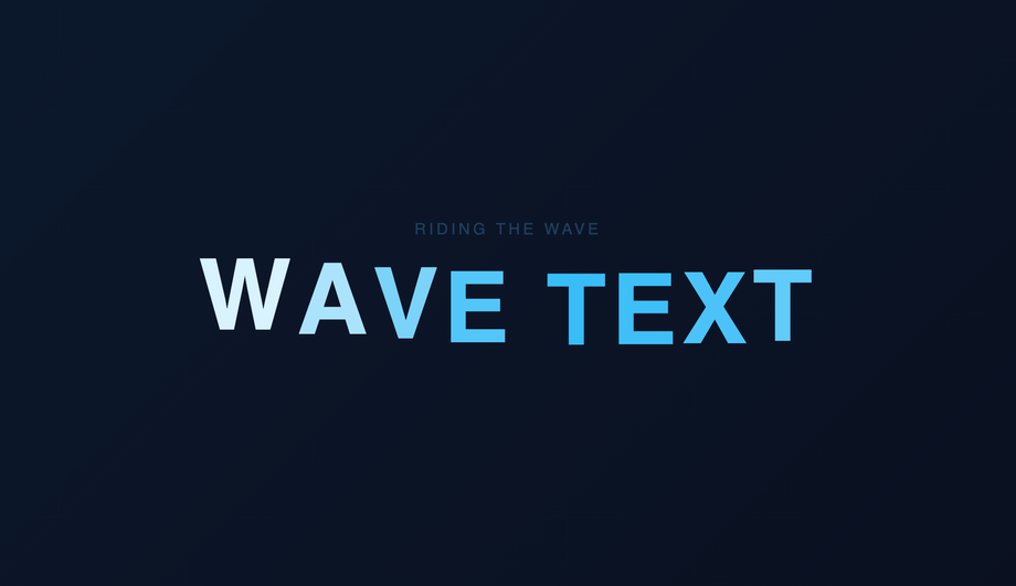 CSS Wave Text Animation — preview