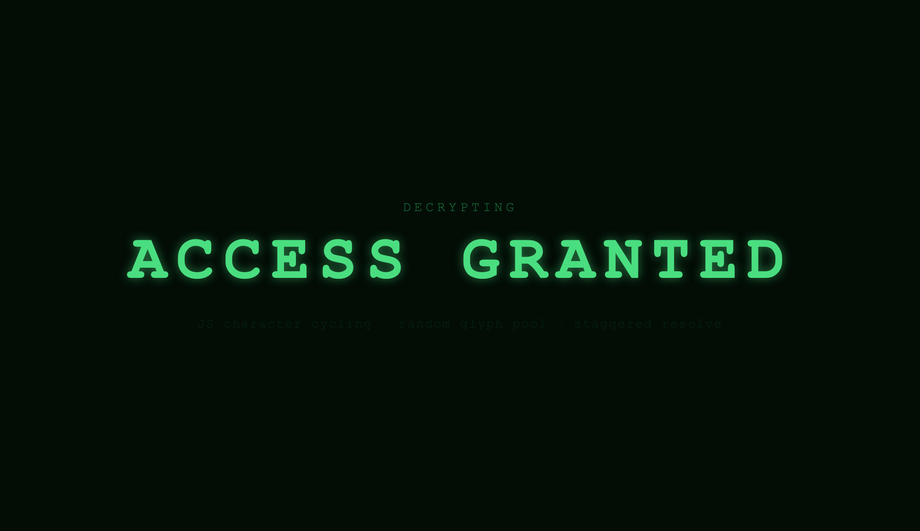 CSS Word Scramble Animation — preview
