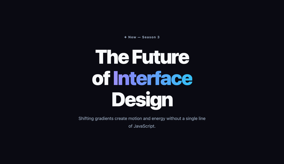 Animated Moving Text Gradient Background CSS — preview