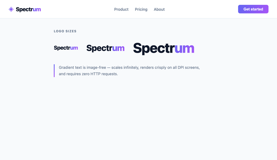 CSS Text Gradient Corporate Logo Text — preview