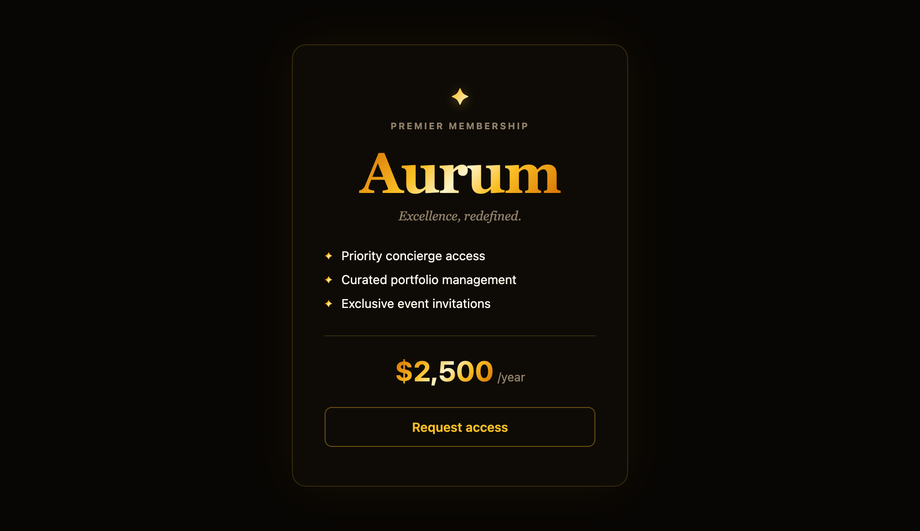 Metallic Gold Text Gradient Effect CSS — preview