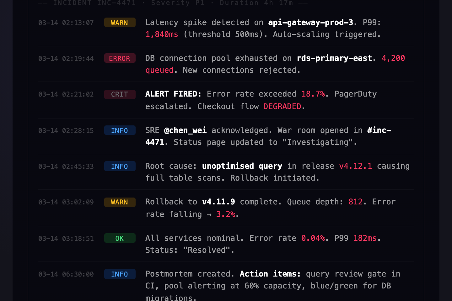 Terminal Log — preview