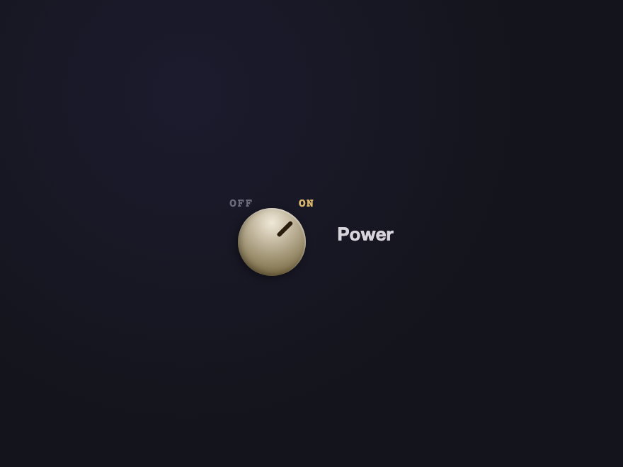 Skeuomorphic Knob — preview