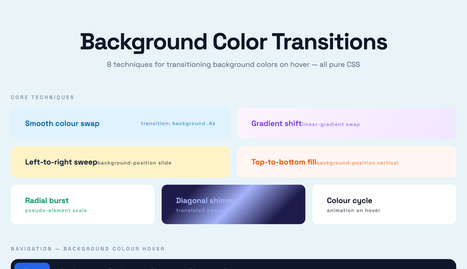 Background Color Transition — preview