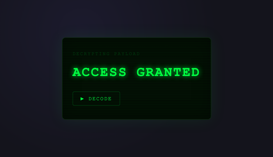 CSS Typewriter Matrix Scramble Decode — preview